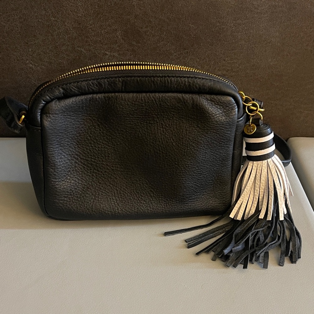 HOBO Black Leather Crossbody Bag